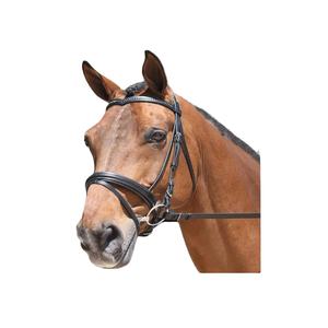 Brida de Doma Acolchada Cómoda para Caballos, Portátil, de Cuero Ecuestre en Colores Negro y Marrón, Modelo Rub International 7860B - Product Image 1