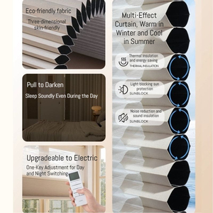 Stores alvéolaires doubles à commande à distance, taille personnalisable, occultants, écologiques, pour bureau - Product Image 5