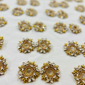 Último nuevo diseño de pendientes de cuentas, aro de gota de círculo grande, pendiente redondo para fiesta y accesorio de moda de noche - Product Image 1