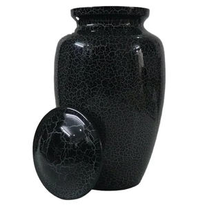 โกศโลหะสำหรับเผาศพสไตล์อเมริกันสีดำที่มีคุณภาพระดับพรีเมี่ยมเพื่อบันทึกความทรงจำของคนที่คุณรัก - Product Image 1