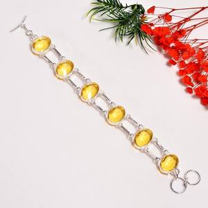 Yellow Citrine <b>Bracelet</b> Gemstone 925 Sterling Silver Handmade <b>Bracelet</b> Gift For Her Womens Jewelry - Product Image 5