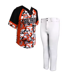 2025 nuevo estilo sublimación completa cuello redondo béisbol Jersey transpirable manga corta uniforme conjunto - Product Image 5