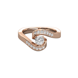 Anillo de Oro de 9K para Mujer con Diamante Solitario Cultivado en Laboratorio, Elegante y Lujoso - Product Image 6