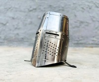 Casque de chevalier teutonique médiéval |   Casque de guerrier fantastique |   Acier doux de calibre 18 |   Bricolage industriel |   ODM personnalisable
