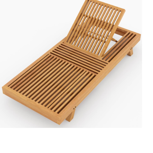 Sillas de jardín de Indonesia hechas de madera de teca y con forro de espuma, adecuadas para uso en exteriores o en la playa. - Product Image 2