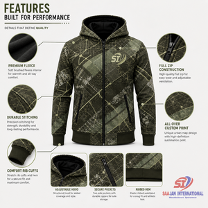 Sudadera con capucha y cremallera personalizada estilo urbano, estampado de mapa urbano, venta al por mayor, con cremallera completa, logotipo OEM, chaqueta de forro polar, ropa. - Product Image 4
