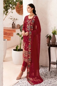 Vestido de fiesta de mujer Salwar Kameez de tela de calidad exportada de India y Pakistán para bodas - Product Image 5