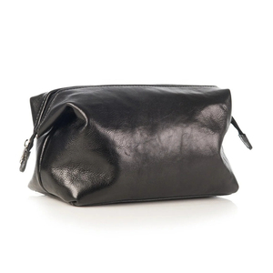 Bolsa de Cosméticos de Cuero, Tamaño Mediano, Cierre de Cremallera, Estilo Simple y Portátil para Hombres y Mujeres - Product Image 1