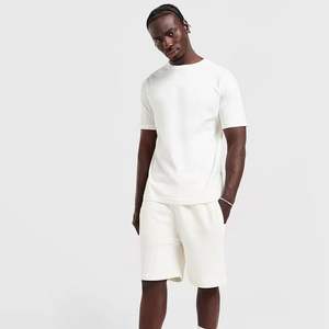 Vente flash d'été : Ensemble short et t-shirt pour homme, style gothique vintage, ample, en coton uni, avec design doublé sur le devant, personnalisable - Product Image 1