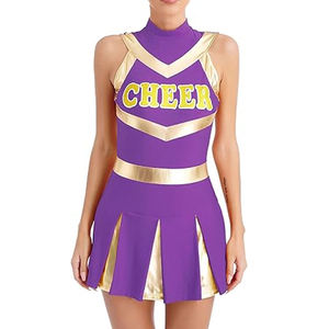 Servicio OEM Personalizado, Uniformes de Animadoras Deportivas Profesionales y Sensuales con Logotipo Estampado por Transferencia de Calor 100% Poliéster - Product Image 2