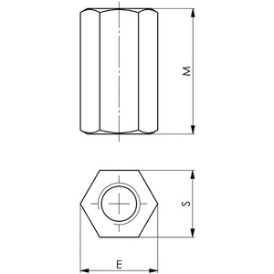 AMF No. 6334 Extension Nut Fasteners M20 Wrench Size 30 mm - Product Image 3