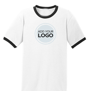 T-shirt Ringer de luxe en coton et polyester épais, vierge, pour impression personnalisée et broderie - Product Image 1