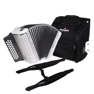 Vendeur Vérifié - Qualité Supérieure - NOUVEAU Accordéon Diatonique Hohner 3500FB Corona II 31 Boutons FBbEB Blanc avec Sac et Sangles - Garantie 3 Ans - Product Image 1
