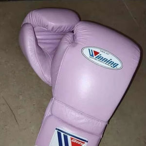 Guantes de Piel con Cordones de Color Rosa Claro, Diseño OEM, Correa de Muñeca Ajustable, Absorben la Humedad, para Boxeo, MMA, Kickboxing, Sanda - Product Image 1