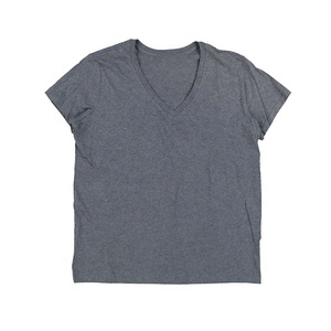 Camiseta de manga corta con cuello redondo para mujer, ropa informal 100% de algodón/poliéster, de alta calidad, con logotipo personalizado bordado - Product Image 6