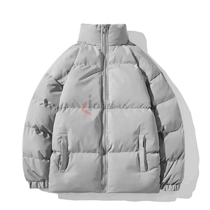 <b>Quilted</b> Warm Padded Puffer Jacket Stand Collar High Quality <b>Winter</b> Custom Logo Streetwear Coat - Product Image 4