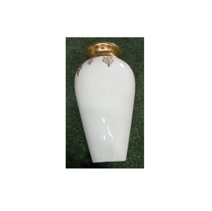 Venta caliente maceta de latón diseño impreso esmaltado blanco para casa balcón decoración maceta precio barato - Product Image 6