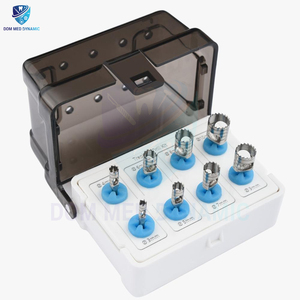 ชุดเจาะทรีไฟน์ทันตกรรมแบบพรีเมี่ยมชุดดอกสว่านสำหรับการผ่าตัดรากฟันเทียมทำจากสเตนเลสสตีลพร้อมกล่องพลาสติกโดย DMD - Product Image 3