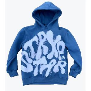 Sweat à capuche personnalisé pour hommes et femmes Design de niche unique avec patch de lettres brodées de style hip-hop de rue pour l'hiver - Product Image 1