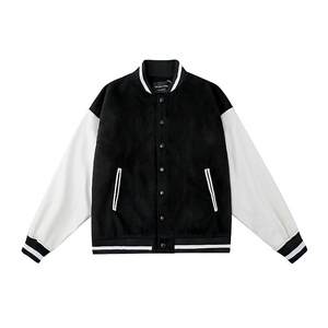 Automne mode bomber veste hommes à manches longues haute qualité laine corps unisexe basket-ball veste varsity veste - Product Image 2