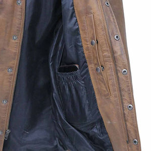 Top ventes, chemise en cuir personnalisée de haute qualité pour homme, manches longues coupe ample avec col coupe boxy, streetwear respirant - Product Image 3