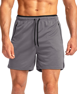 Shorts de sport d'été pour hommes pour les entraînements de gymnastique Impression de logo personnalisé Motif solide Basketball Running Shorts athlétiques Tissage non tissé - Product Image 3