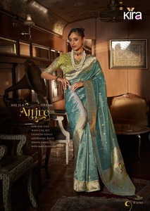 Vente chaude tissu pur avec broderie Saree femme fabricant de mode de Surat au taux le plus bas - Product Image 5