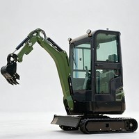 Excavatrice compacte sur chenilles de 1 tonne avec moteur pour le creusement de fondations, certifiée EPA