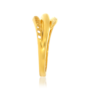 Anillo de Oro de Diseño Cruzado Infinity Wave para Mujer, Elegante, Trenzado, Minimalista, Ligero, para Uso Diario - Product Image 3