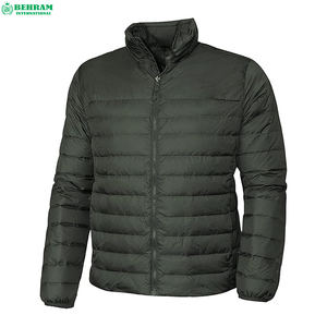 Blouson d'hiver personnalisé en toile pour homme, style urbain Behram International, coupe-vent, grande taille, haute qualité, col montant - Product Image 4
