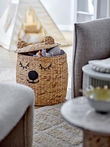 Panier en jacinthe d'eau avec motif visage souriant, panier de rangement fait à la main, vente en gros, écologique, fabriqué au Vietnam - Product Image 3