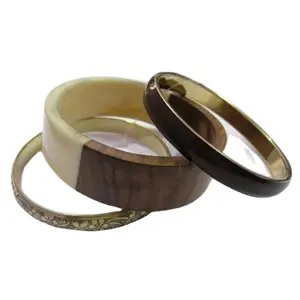Großhandel Mode Holz und Horn Armband für Frauen Geschenk Heißesten Design Holz und Horn Armreif zu niedrigen Preis