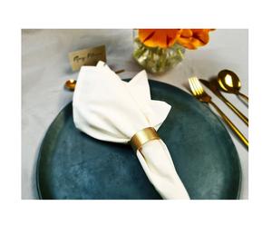 Anillo de Servilleta Metálico, Elegante Accesorio de Decoración de Mesa, Porta Servilletas Hecho a Mano para el Hogar y Hostelería - Product Image 2