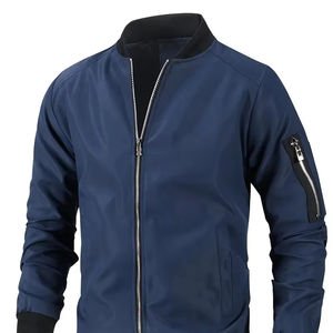 Blouson bombardier d'hiver de haute qualité pour hommes en toile légère dernier modèle vente en ligne veste de décoration avec broderie pour hommes - Product Image 1