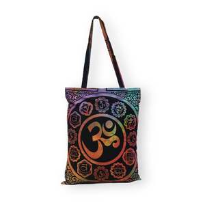 Sac fourre-tout tie-dye bohème - Réversible, 100% coton, sac à bandoulière pour le shopping - Product Image 1