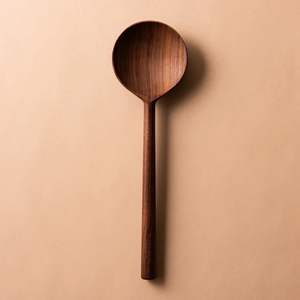 Cuillère à mélanger en bois massif à manche court |   Louche en bois anti-rayures pour chef et cuisine domestique, cuillère en bois de luxe - Product Image 2