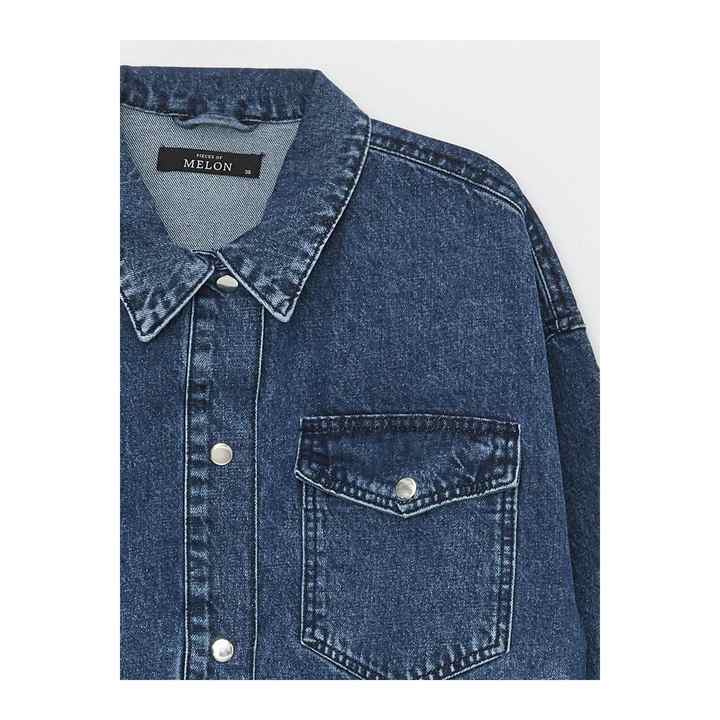 Dark Blue Pocket Detailed Bomber Jacket