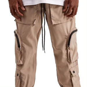กางเกงคาร์โก้ผู้ชายน้ำหนักเบาแบบติดกระดุมสำหรับผู้ชายกางเกงคาร์โก้น้ำหนักเบาออกแบบโลโก้ได้ตามต้องการ - Product Image 6