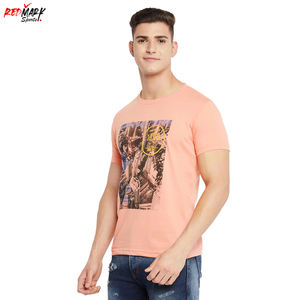 T-shirt de sport à demi-manches de haute qualité pour hommes Design personnalisé à col rond respirant tricoté 100% coton sérigraphie vierge - Product Image 3