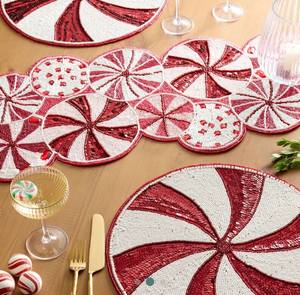 Beaded <b>Placemat</b> Handmade <b>Round</b> Charger for Luxury Dining & Holiday Decor Unique Piece Handmade Beaded, <b>Placemat</b>, Housewarming - Product Image 6