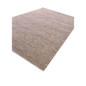 Tapis en laine tissé à la main gris et noir Hwl-13015, tapis rectangulaire moelleux pour la maison, l'exposition, le couloir, la chambre, le chevet, à rayures - Product Image 2