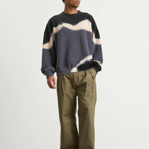 เสื้อสเวตเตอร์ผู้ชายทรงปกติ ผลิตจากโพลีเอสเตอร์/คอตตอน คุณภาพสูง เป็นมิตรกับสิ่งแวดล้อม พิมพ์ลายดิจิทัล สำหรับฤดูใบไม้ผลิ รับผลิตตามสั่ง MOQ ต่ำ - Product Image 4