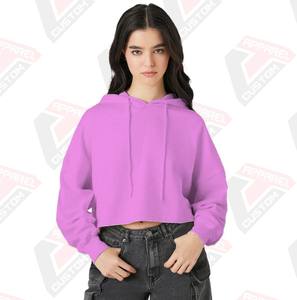 Sweat à capuche élégant et confortable pour femmes 100% coton pour la superposition d'hiver Design brodé Impression numérique Teint uni - Product Image 6