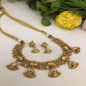 Hermoso conjunto de collar Kundan Polki Rajwadi fino chapado en oro de la mejor calidad, colección de ropa de fiesta de boda india, joyería para mujer - Product Image 1