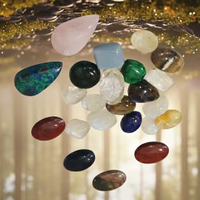 Cabochons de pierres précieuses naturelles de haute qualité, taillés en forme de rose, rubis/ambre, pierres précieuses en vrac, mélange de couleurs H.A. Marque Gems