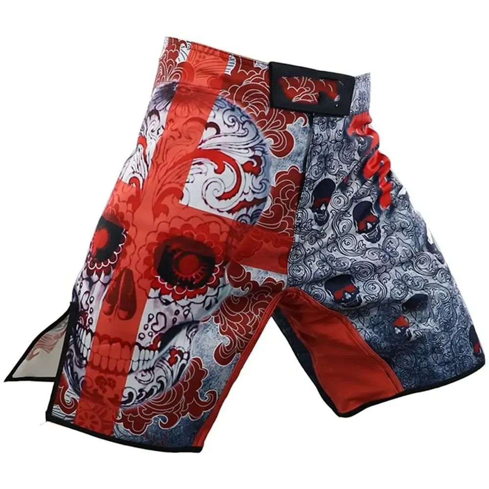 Benutzer definierte Großhandel Männer Muay Thai Box shorts Reiß verschluss Giraffe Tiger Streifen MMA Club Trainings koffer Plus Size