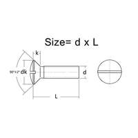 Vis/boulons à fente fraisée en acier inoxydable 304, métriques M2 M2.5 M3 M4 M5, 40mm, placage zinc, JIS GB69 DIN964 A2-70, 20 pièces