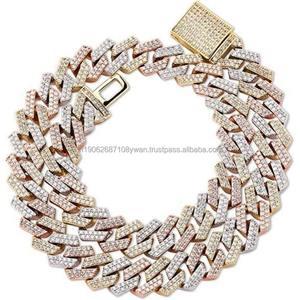 Offre Spéciale chaîne cubaine glacé argent laboratoire cultivé diamant Hip Hop collier hommes et femmes laboratoire cultivé bijoux disponibles au meilleur prix - Product Image 3