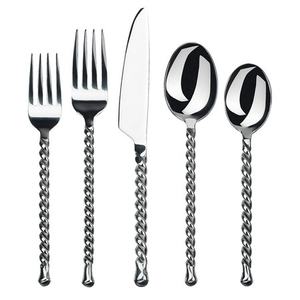 Trending Silver Plated Stainless Steel Flatware Set Eco-Friendly <b>Dishwasher</b> Safe Unique Design for Restaurant/Hotel Use Handmade - Product Image 1