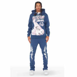 ชุดวอร์มผ้าฟลีซสามชั้นสำหรับผู้ชายชุดวอร์มพิมพ์ลายมีฮู้ดสำหรับฤดูหนาวระบายอากาศได้ดี - Product Image 1